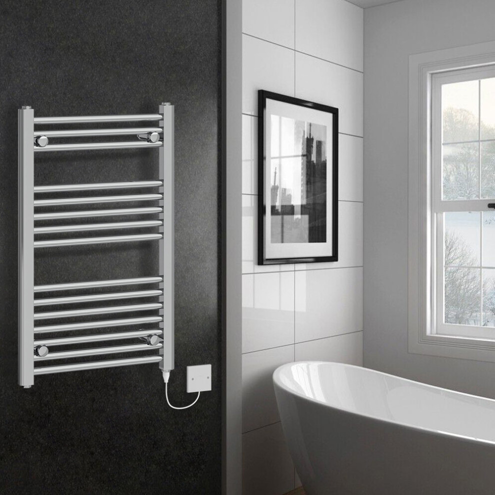 Warmehaus (800X500mm - 300W) Electric Straight Heated Towel Rail