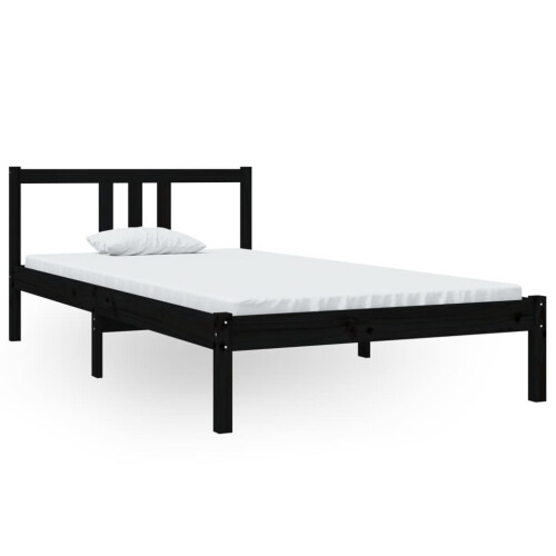 VidaXL (black, 100 x 200 cm) vidaXL Solid Wood Bed Frame Wooden Platform Bed Multi Colours Multi Sizes