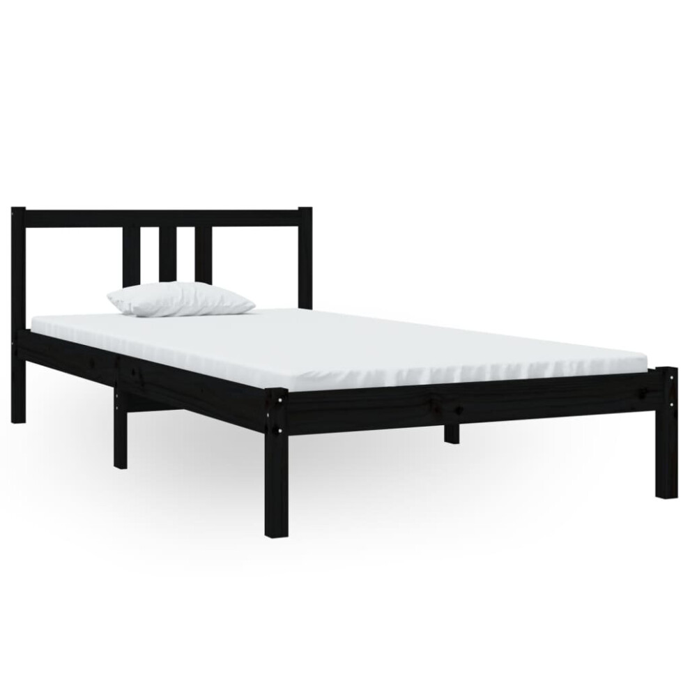 (black, 100 x 200 cm) vidaXL Solid Wood Bed Frame Wooden Platform Bed Multi Colours Multi Sizes