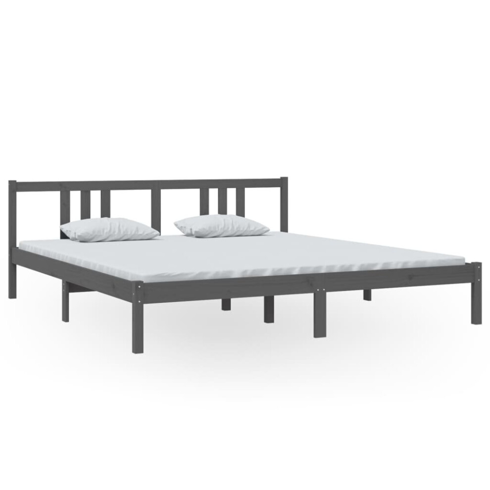 (grey, 180 x 200 cm) vidaXL Solid Wood Bed Frame Wooden Platform Bed Multi Colours Multi Sizes