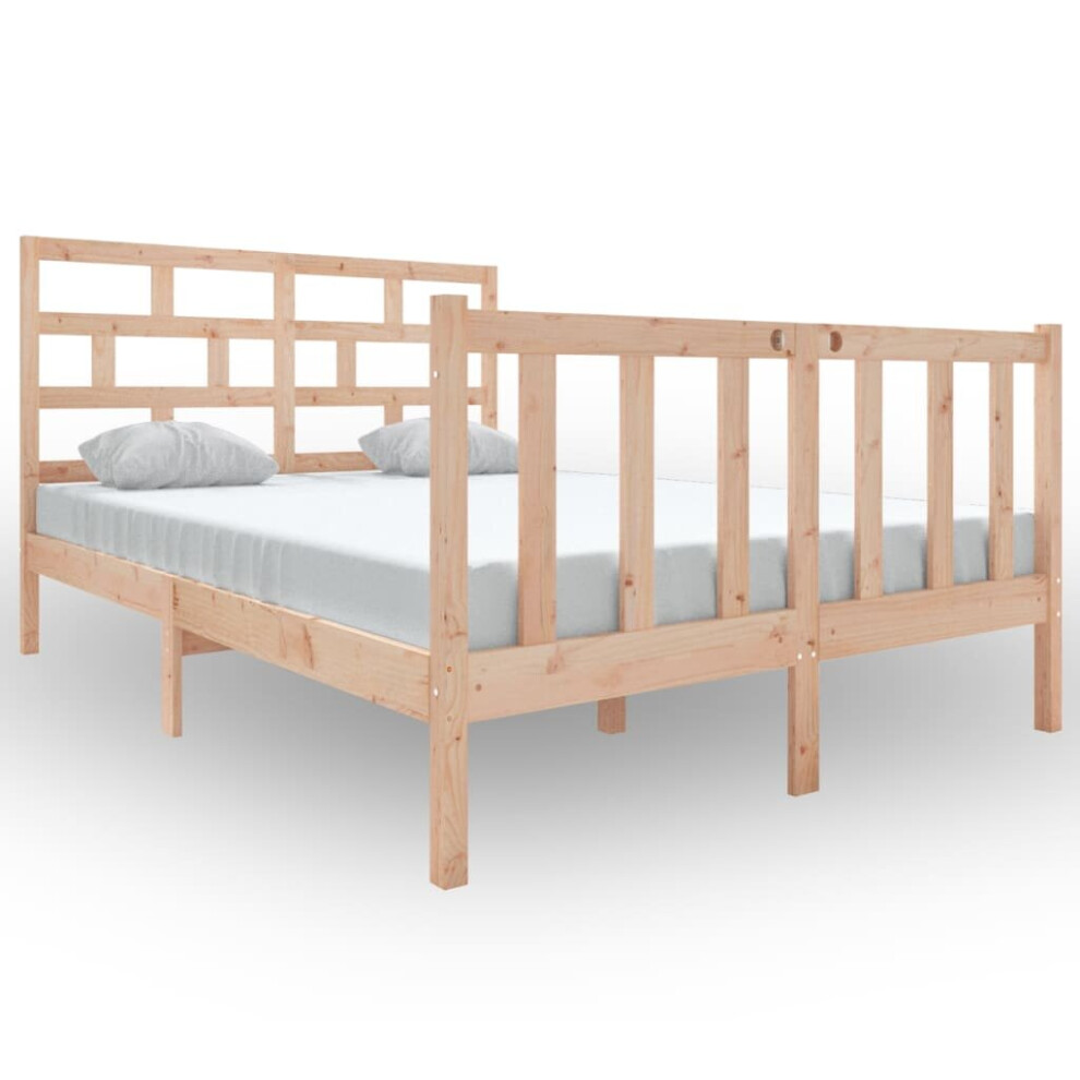 (brown, 140 x 190 cm) vidaXL Solid Wood Pine Bed Frame Bedroom Bedstead Multi Colours Multi Sizes