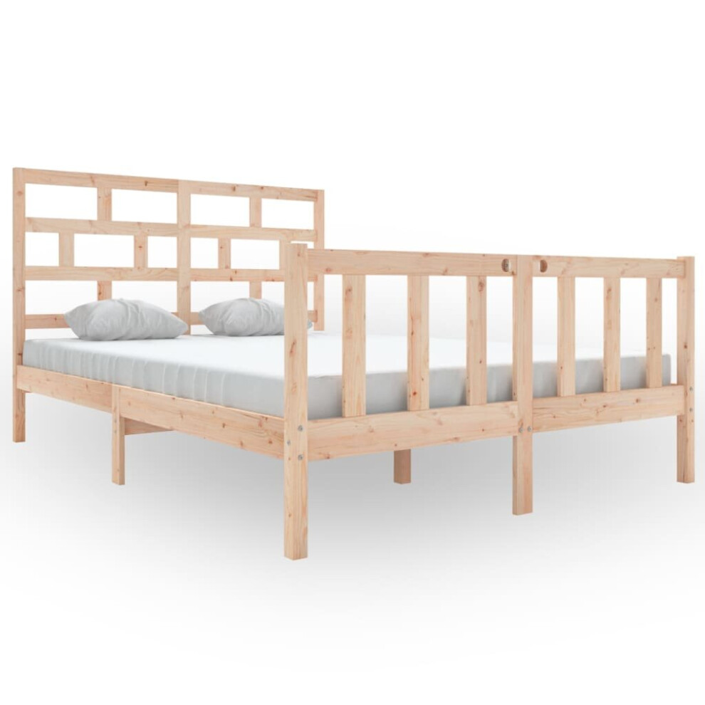 (brown, 140 x 200 cm) vidaXL Solid Wood Pine Bed Frame Bedroom Bedstead Multi Colours Multi Sizes