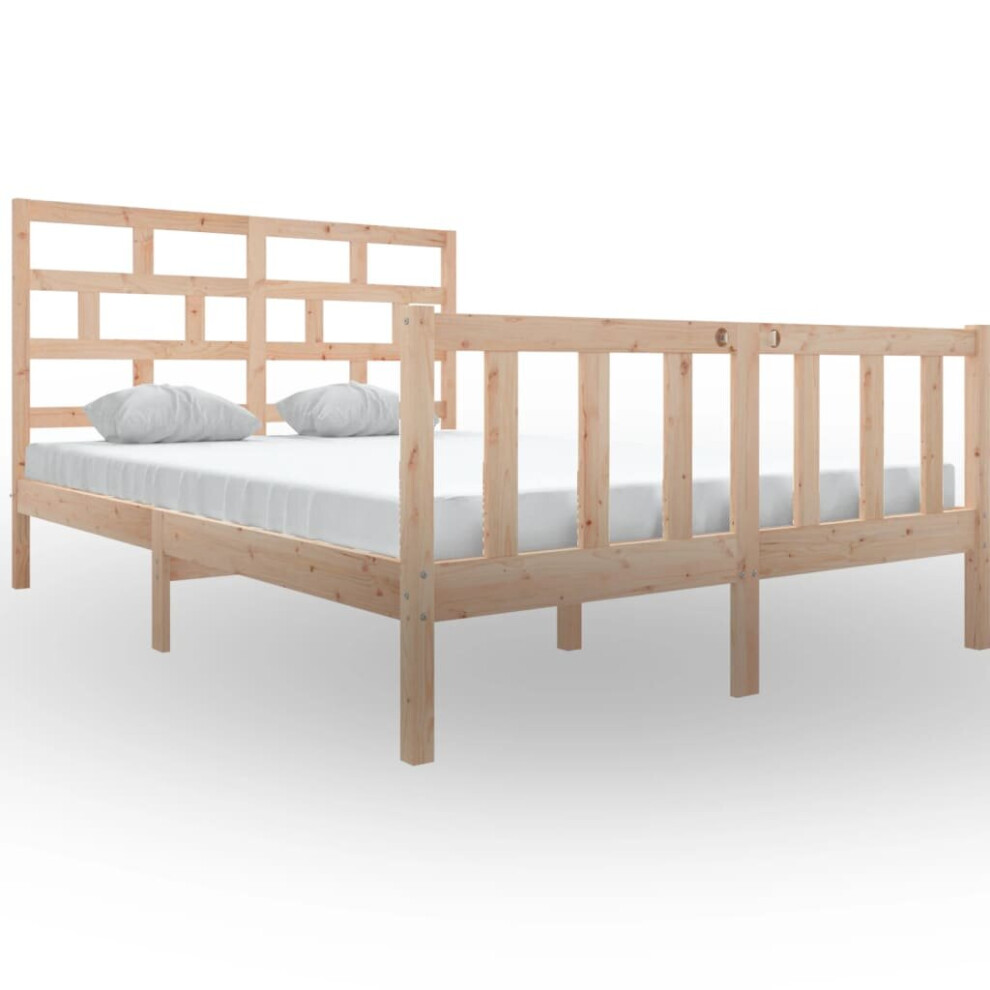 (brown, 150 x 200 cm) vidaXL Solid Wood Pine Bed Frame Bedroom Bedstead Multi Colours Multi Sizes