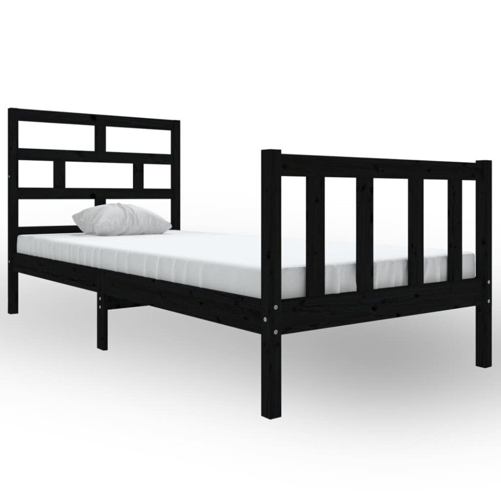 (black, 100 x 200 cm) vidaXL Solid Wood Pine Bed Frame Bedroom Bedstead Multi Colours Multi Sizes