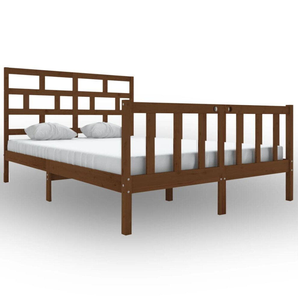 (honey brown, 150 x 200 cm) vidaXL Solid Wood Pine Bed Frame Bedroom Bedstead Multi Colours Multi Sizes