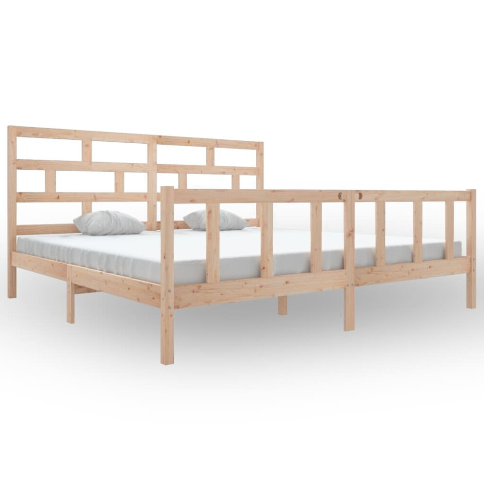 (brown, 200 x 200 cm) vidaXL Solid Wood Pine Bed Frame Bedroom Bedstead Multi Colours Multi Sizes