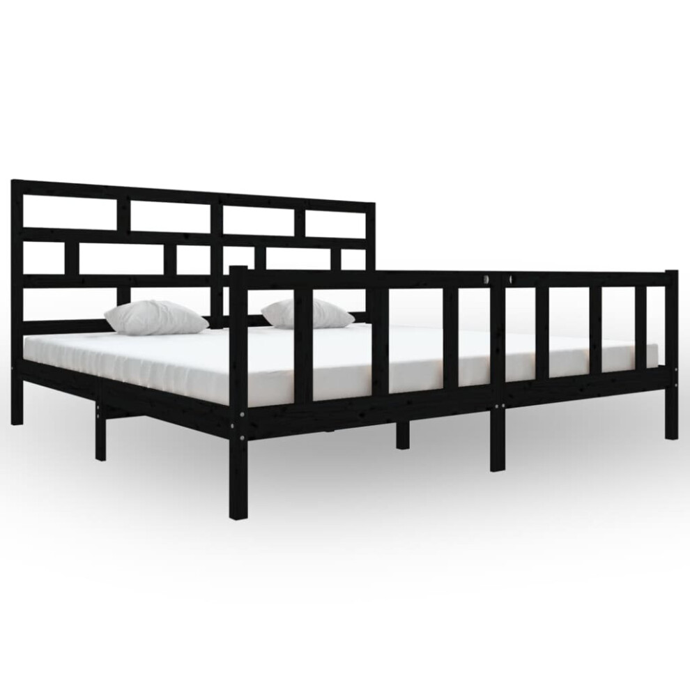 (black, 200 X 200 cm) vidaXL Solid Wood Pine Bed Frame Bedroom Bedstead Multi Colours Multi Sizes