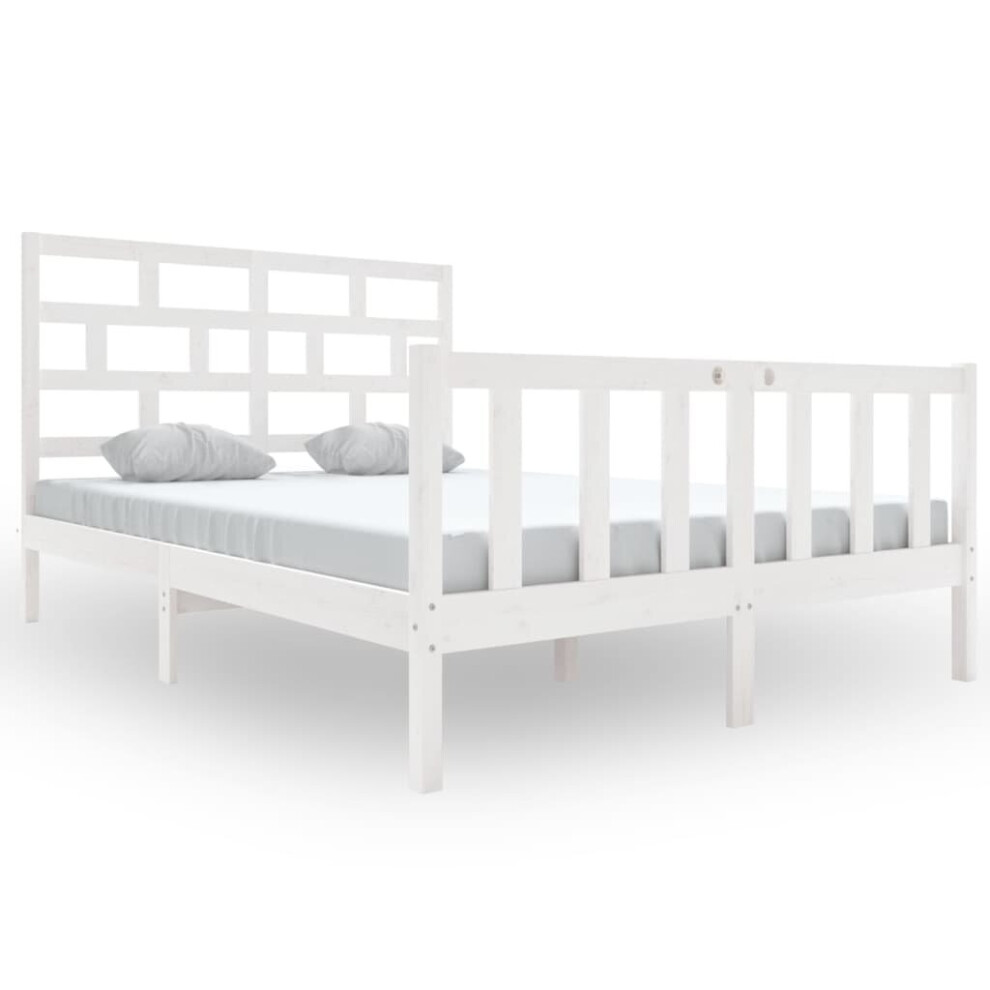 (white, 120 x 200 cm) vidaXL Solid Wood Pine Bed Frame Bedroom Bedstead Multi Colours Multi Sizes