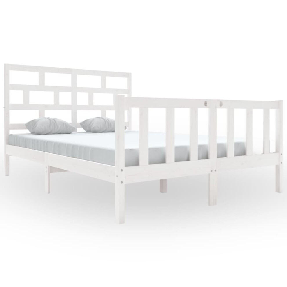 (white, 140 x 200 cm) vidaXL Solid Wood Pine Bed Frame Bedroom Bedstead Multi Colours Multi Sizes