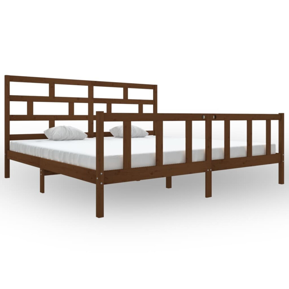 (honey brown, 200 x 200 cm) vidaXL Solid Wood Pine Bed Frame Bedroom Bedstead Multi Colours Multi Sizes