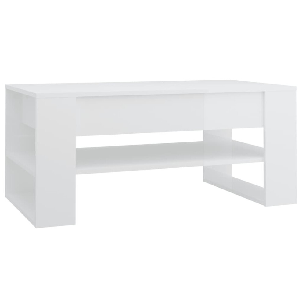 (high gloss white) vidaXL Coffee Table Engineered Wood Centre Side Table Furniture Multi Colours