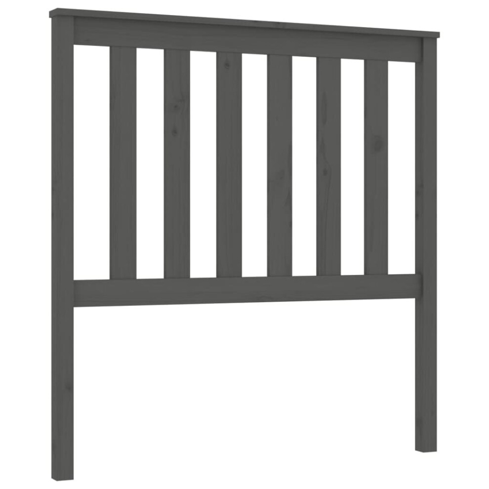 Vidaxl Grey (, 96 X 6 X 101 Cm) Bed Headboard Bedroom Bed Header Decorative Headboard Solid Wood Pine