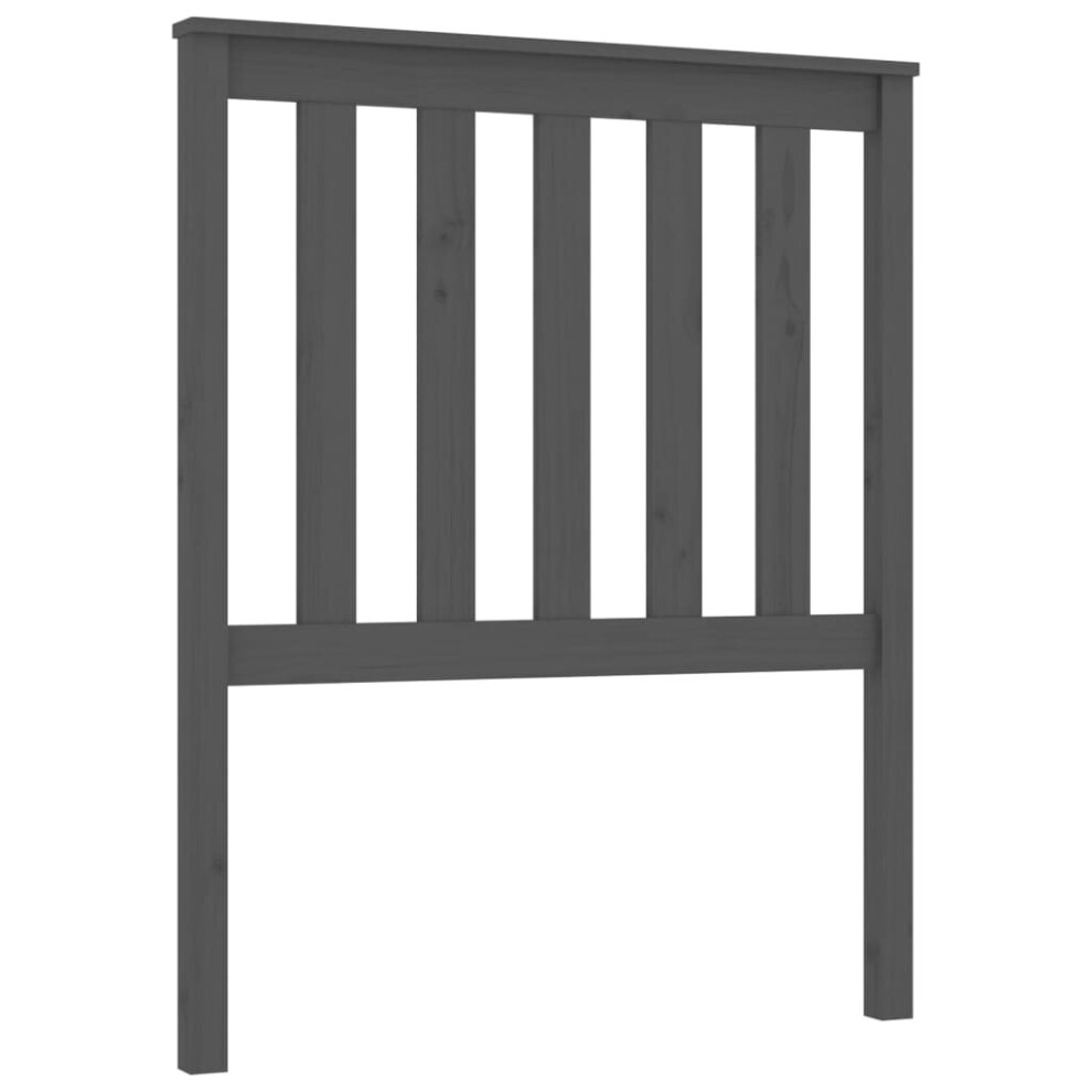 Vidaxl (Grey, 81 X 6 X 101 Cm) Bed Headboard Bedroom Bed Header Decorative Headboard Solid Wood Pine