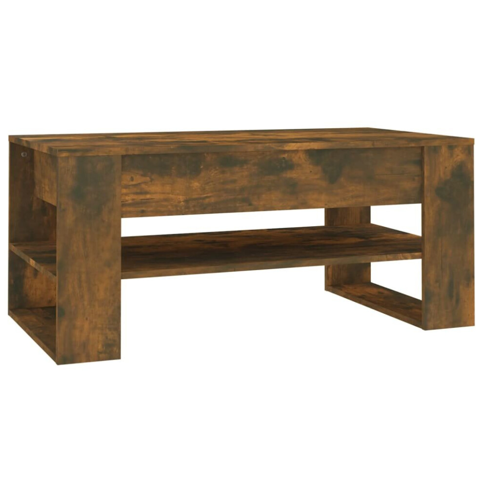 Vidaxl (Smoked Oak) Coffee Table Engineered Wood Centre Side Table Furniture Multi Colours