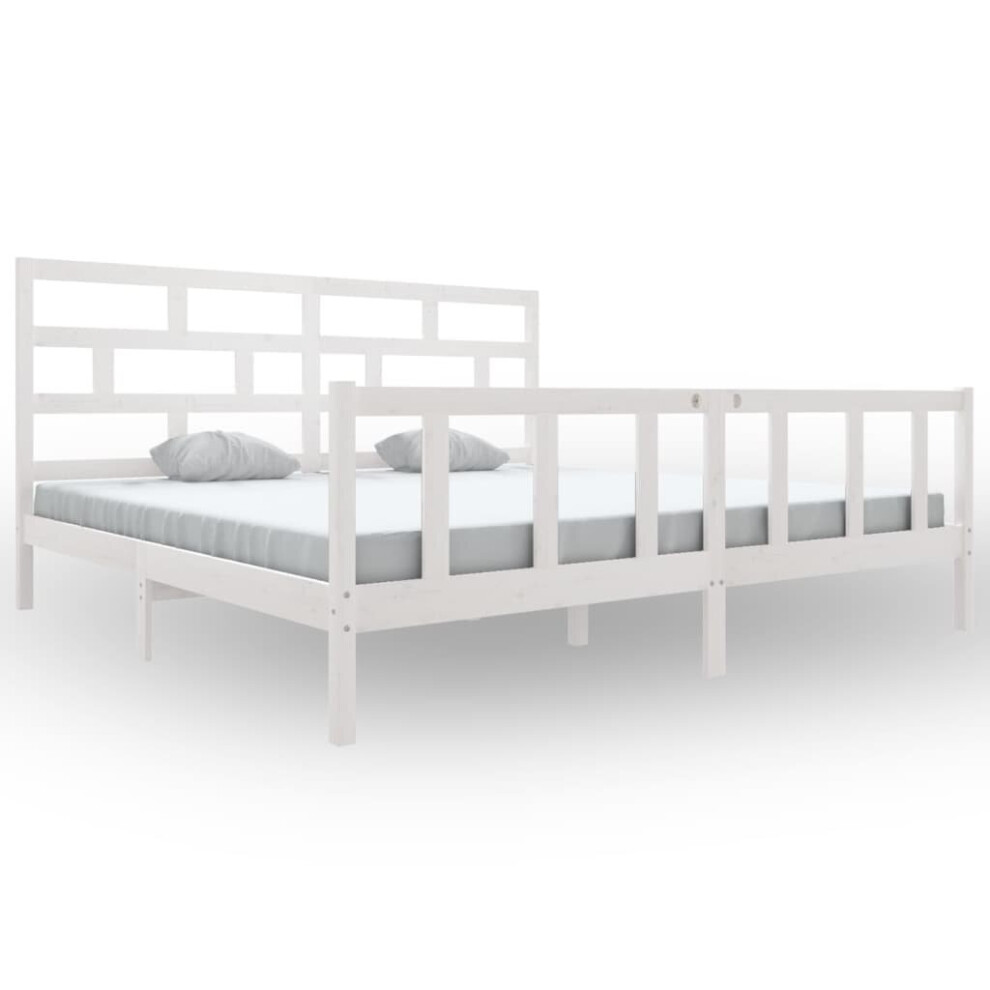 (white, 200 x 200 cm) vidaXL Solid Wood Pine Bed Frame Bedroom Bedstead Multi Colours Multi Sizes