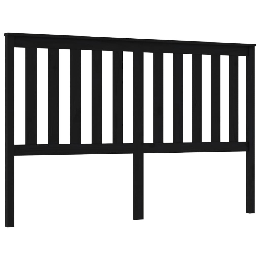 Vidaxl (Black, 166 X 6 X 101 Cm) Bed Headboard Bedroom Bed Header Decorative Headboard Solid Wood Pine