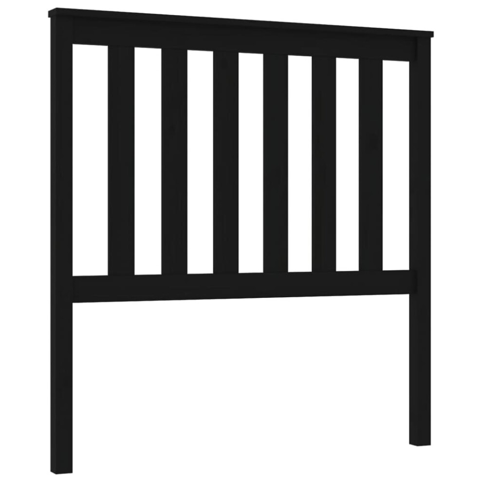 Vidaxl (Black, 96 X 6 X 101 Cm) Bed Headboard Bedroom Bed Header Decorative Headboard Solid Wood Pine