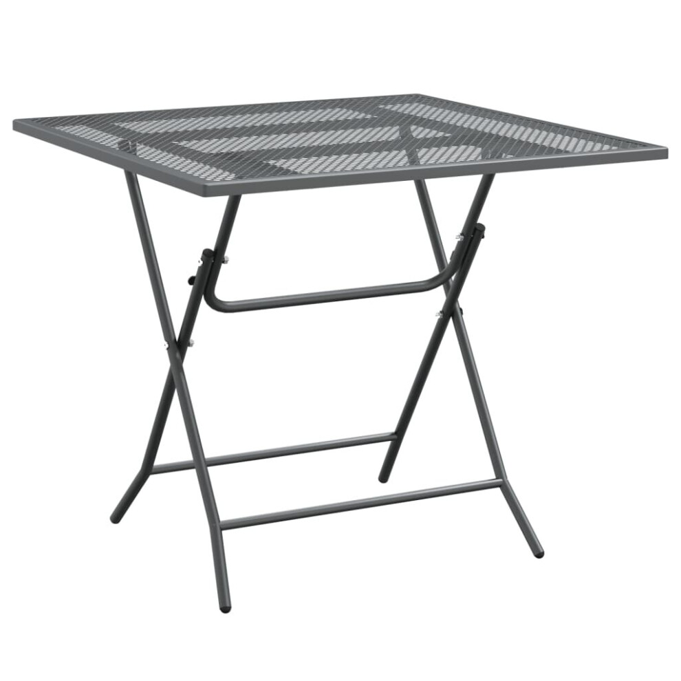 (80 x 80 x 72 cm) vidaXL Garden Table Expanded Metal Mesh Anthracite 60x60x72 cm/80x80x72 cm