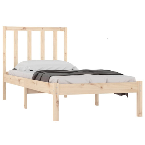 VidaXL (brown, 75 x 190 cm) vidaXL Solid Wood Pine Bed Frame Wooden Bedstead Bed Base Multi Colours/Sizes 2