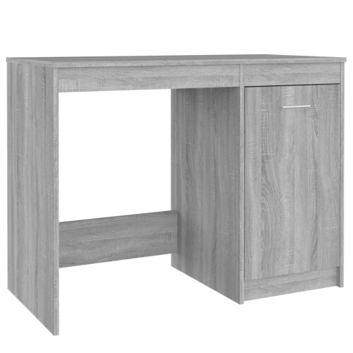 VidaXL (grey sonoma) vidaXL Desk Home Office Study Desk Writing Desk Computer Table Engineered Wood