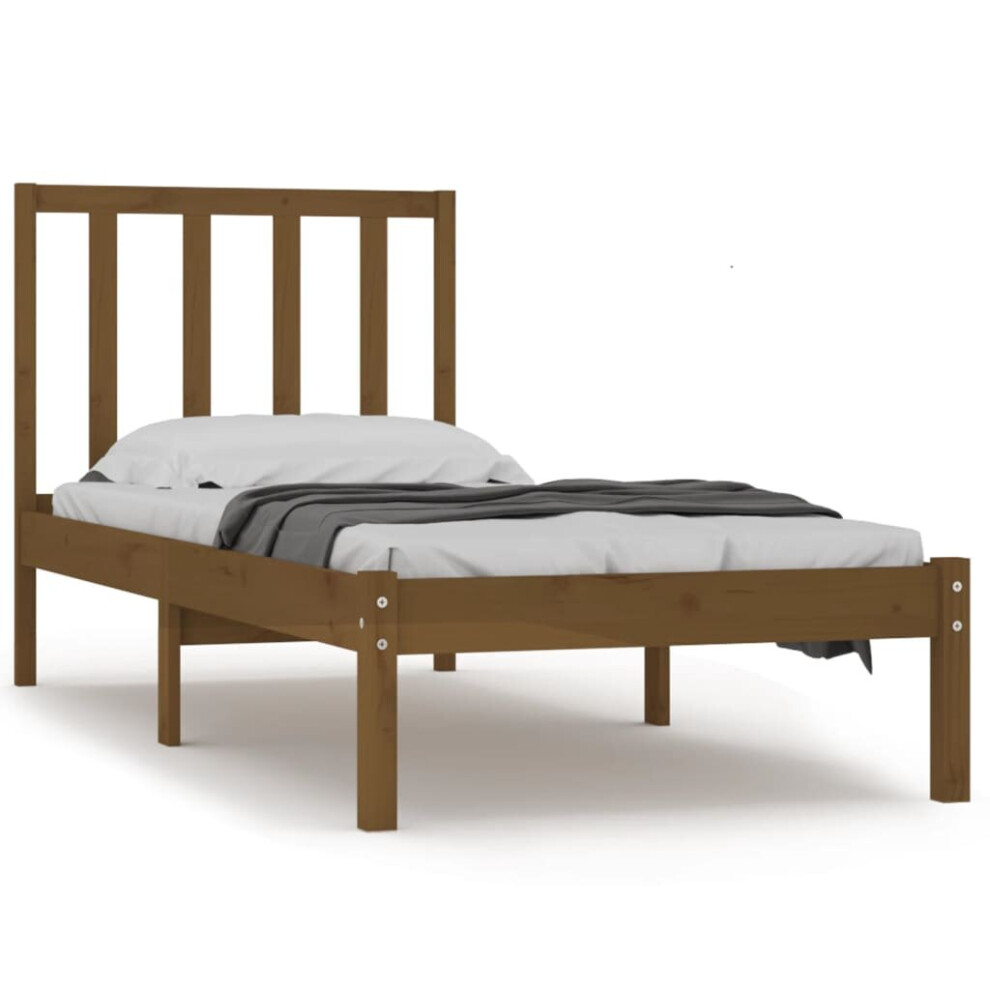 (honey brown, 100 x 200 cm) vidaXL Solid Wood Pine Bed Frame Wooden Bedstead Bed Base Multi Colours/Sizes