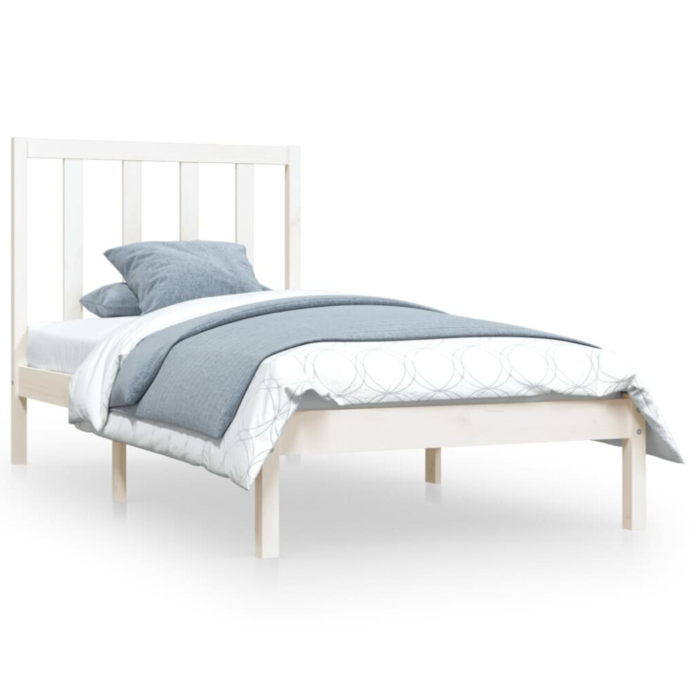 (white, 75 X 190 cm) vidaXL Solid Wood Pine Bed Frame Bedstead Platform Bed Multi Colours/Sizes