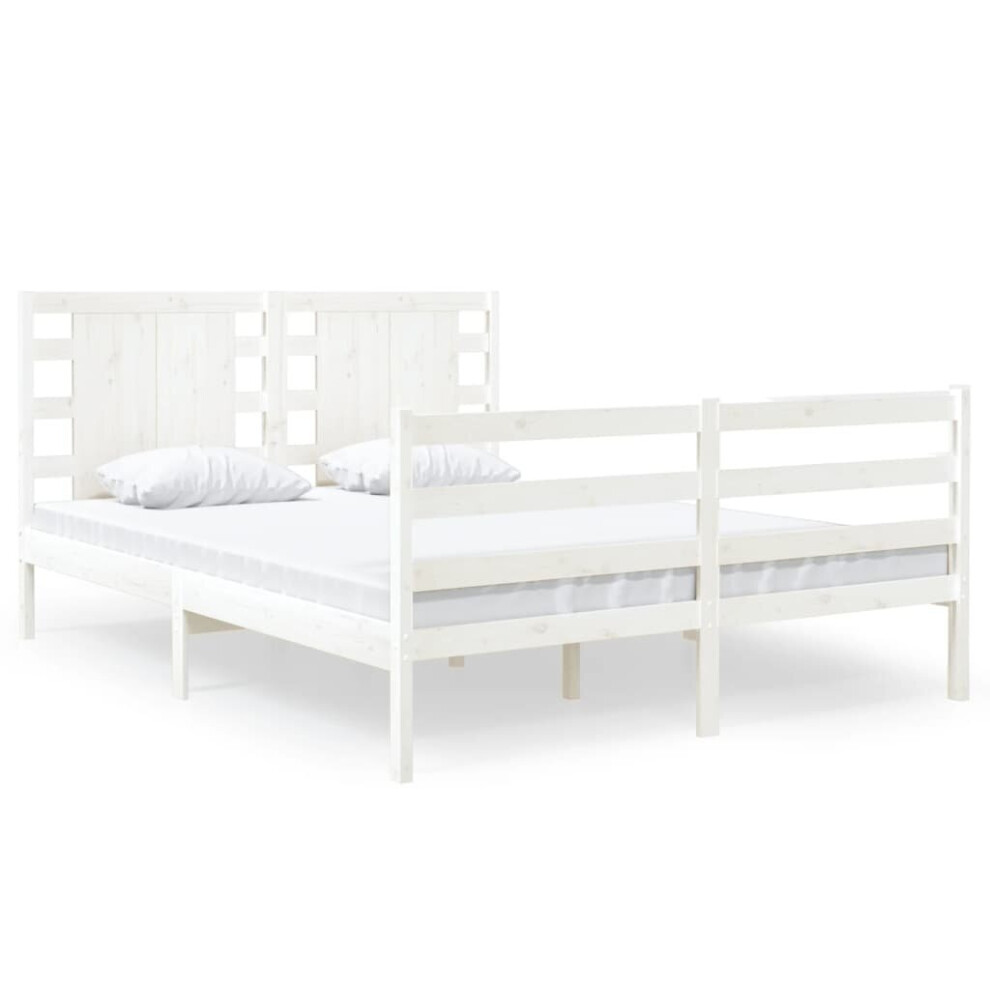 (white, 120 x 190 cm) vidaXL Solid Wood Pine Bed Frame Bedstead Platform Bed Multi Colours/Sizes