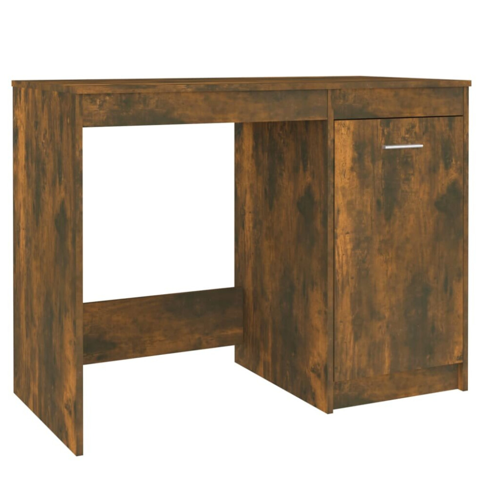 (smoked oak) vidaXL Desk Home Office Study Desk Writing Desk Computer Table Engineered Wood
