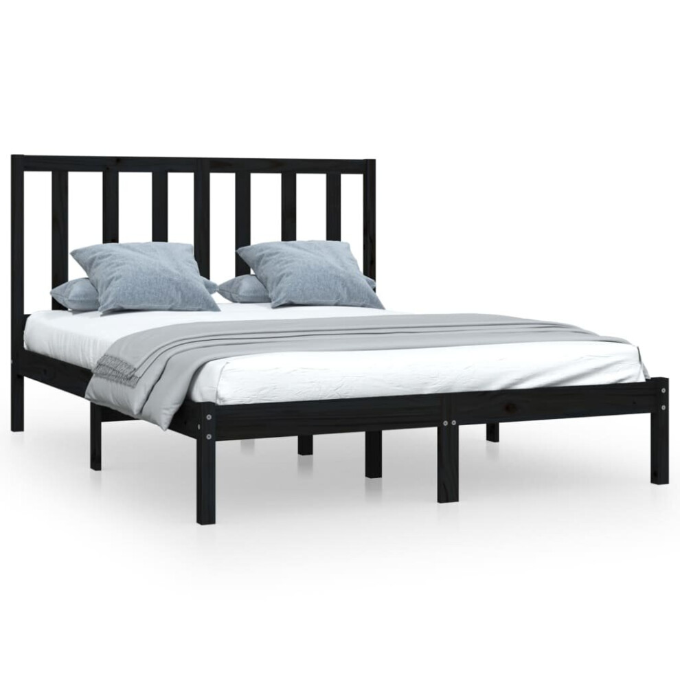 (black, 135 x 190 cm) vidaXL Solid Wood Pine Bed Frame Bedstead Platform Bed Multi Colours/Sizes