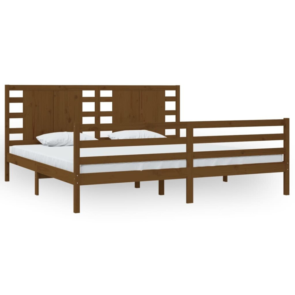 (honey brown, 200 x 200 cm) vidaXL Solid Wood Pine Bed Frame Bedstead Platform Bed Multi Colours/Sizes