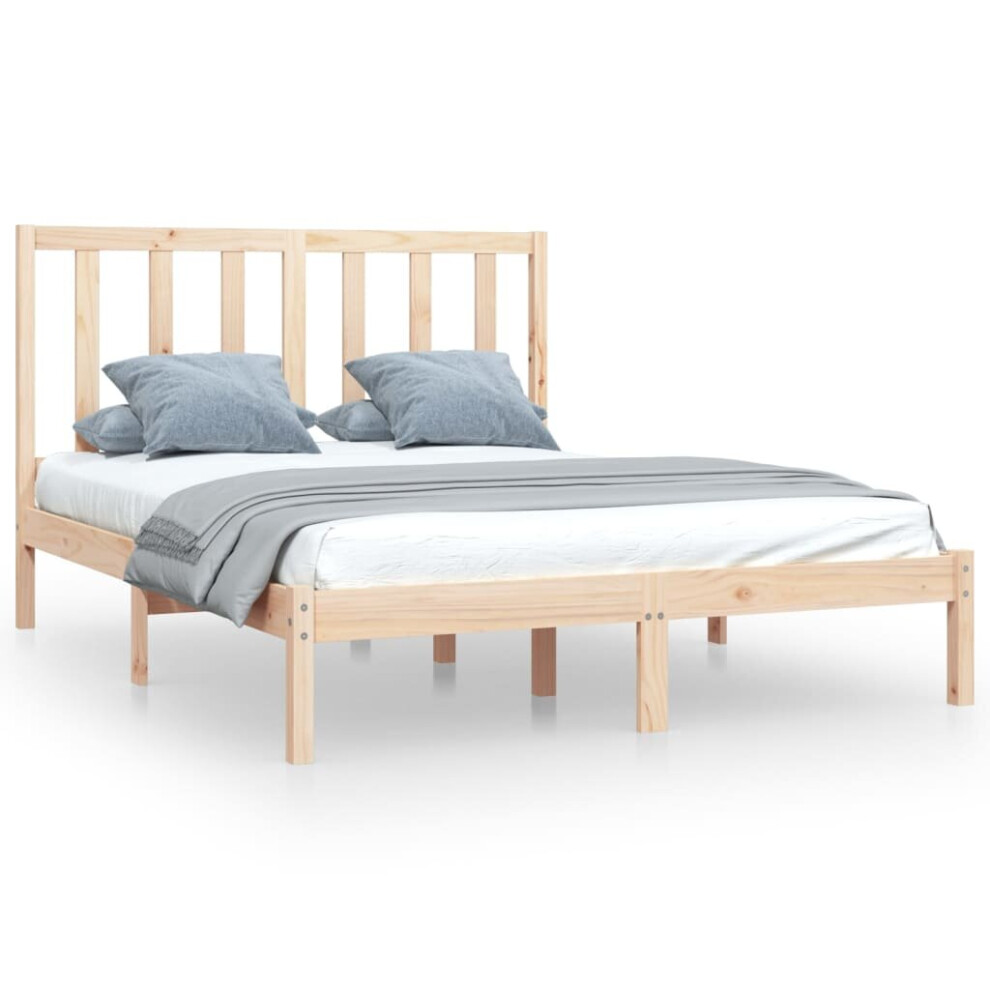 Vidaxl Brown (, 140 X 190 Cm) Solid Wood Pine Bed Frame Bedstead Platform Bed Multi Colours/Sizes