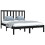 VidaXL (black, 140 x 190 cm) vidaXL Solid Wood Pine Bed Frame Bedstead Platform Bed Multi Colours/Sizes 3