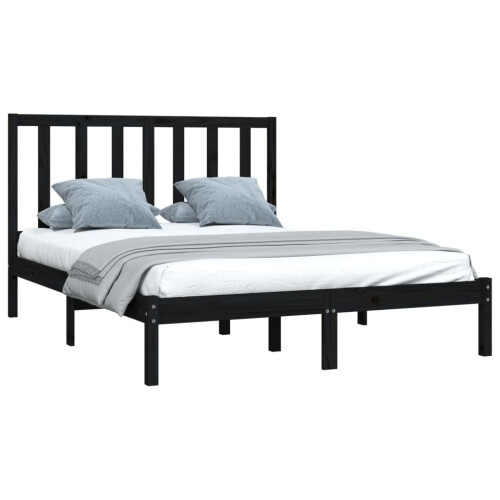 VidaXL (black, 140 x 190 cm) vidaXL Solid Wood Pine Bed Frame Bedstead Platform Bed Multi Colours/Sizes 2