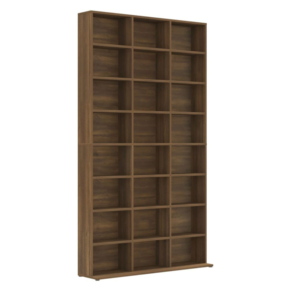 (brown oak, 102 x 23 x 177.5 cm) vidaXL CD Cabinet CD Shelf Rack Storage Cabinet Display Shelf Engineered Wood