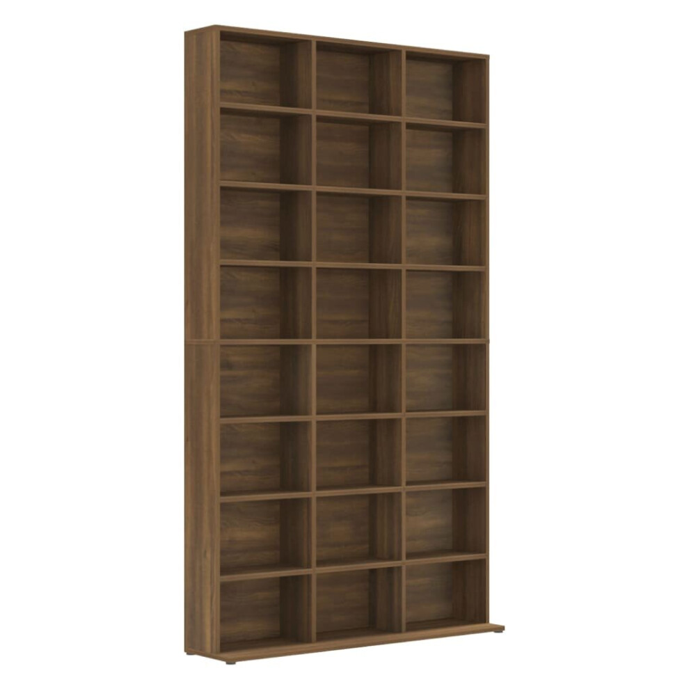 (brown oak, 102 x 23 x 177.5 cm) vidaXL CD Cabinet Storage Shelf Indoor Furniture Multi Colours Multi Sizes