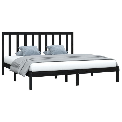 VidaXL (black, 200 x 200 cm) vidaXL Solid Wood Pine Bed Frame Bedstead Platform Bed Multi Colours/Sizes 2