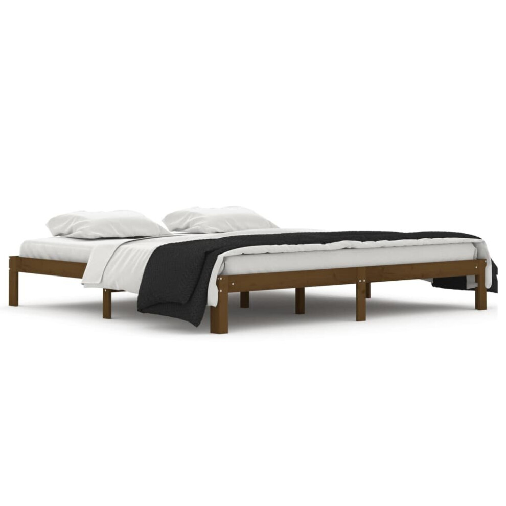 Vidaxl (Honey Brown, 200 X 200 Cm) Solid Wood Pine Bed Frame Bed Base Furniture Multi Colours Multi Sizes