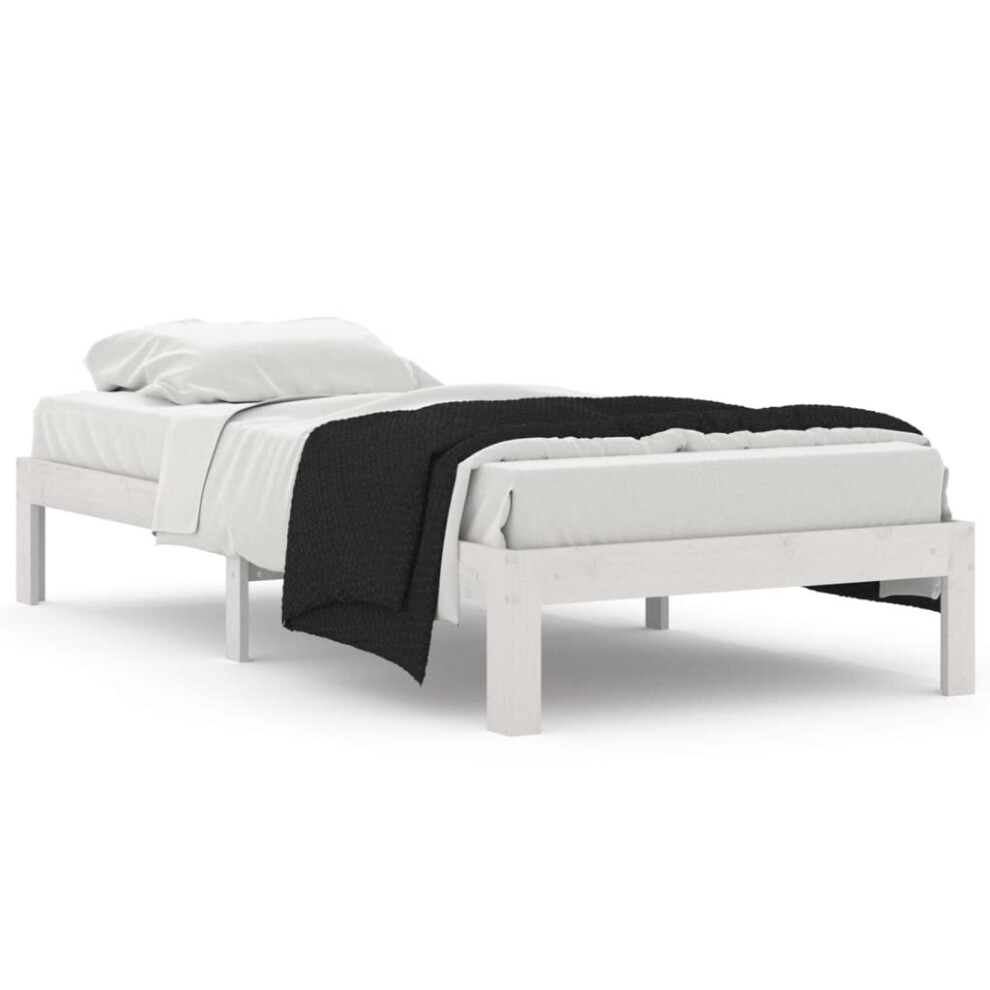 Vidaxl (White, 90 X 200 Cm) Solid Wood Pine Bed Frame Bed Base Furniture Multi Colours Multi Sizes