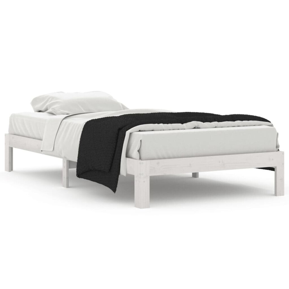 Vidaxl (White, 100 X 200 Cm) Solid Wood Pine Bed Frame Bed Base Furniture Multi Colours Multi Sizes
