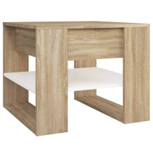 (white and?sonoma oak) vidaXL Coffee Table Engineered Wood Centre Sofa Table Furniture Multi Colours