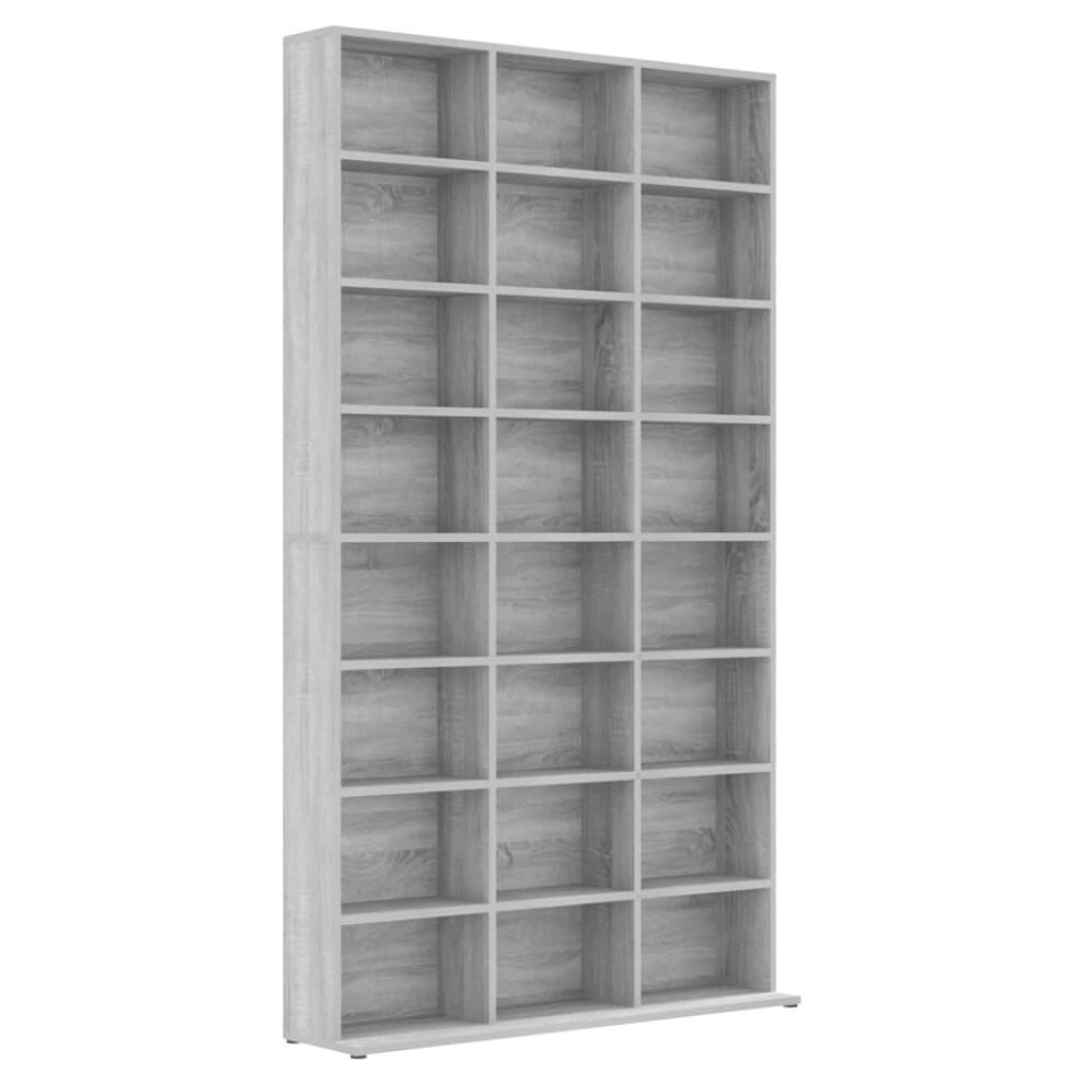 Vidaxl (Grey Sonoma, 102 X 23 X 177.5 Cm) Cd Cabinet Cd Shelf Rack Storage Cabinet Display Shelf Engineered Wood