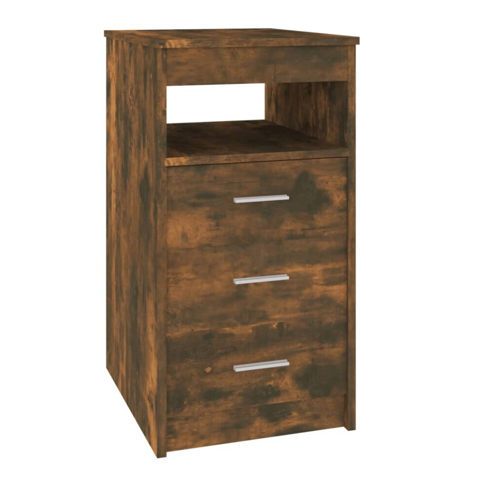 (smoked oak) vidaXL Drawer Cabinet Engineered Wood Storage Cabinet Furniture Multi Colours