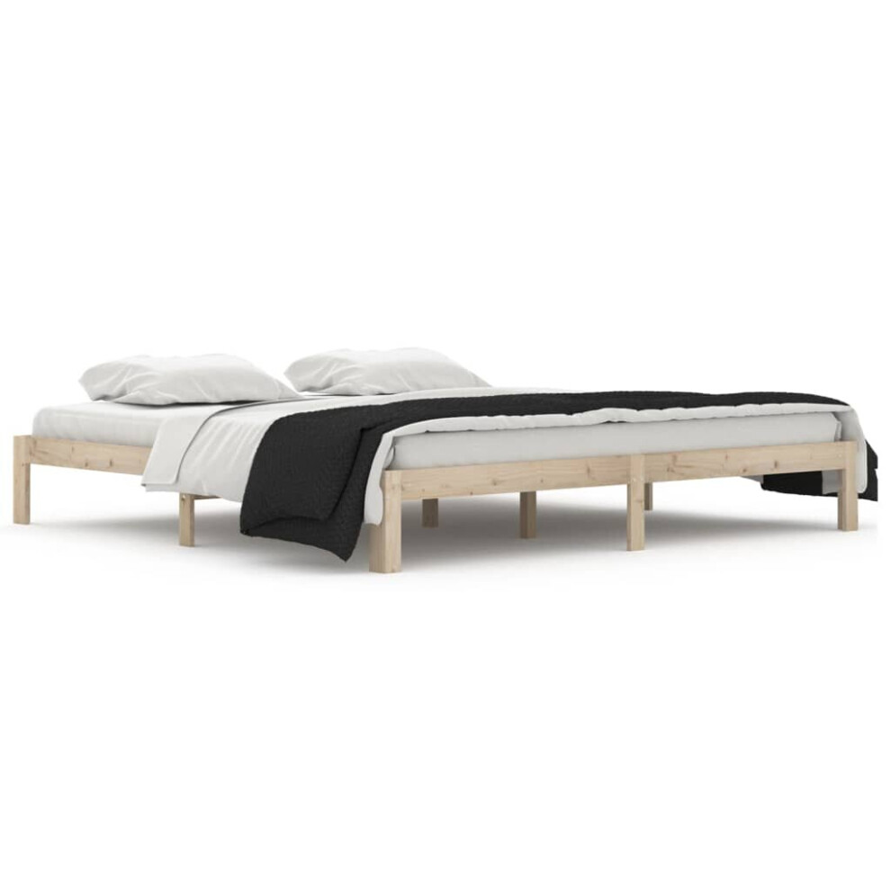 Vidaxl (Brown, 200 X 200 Cm) Solid Wood Pine Bed Frame Bed Base Furniture Multi Colours Multi Sizes