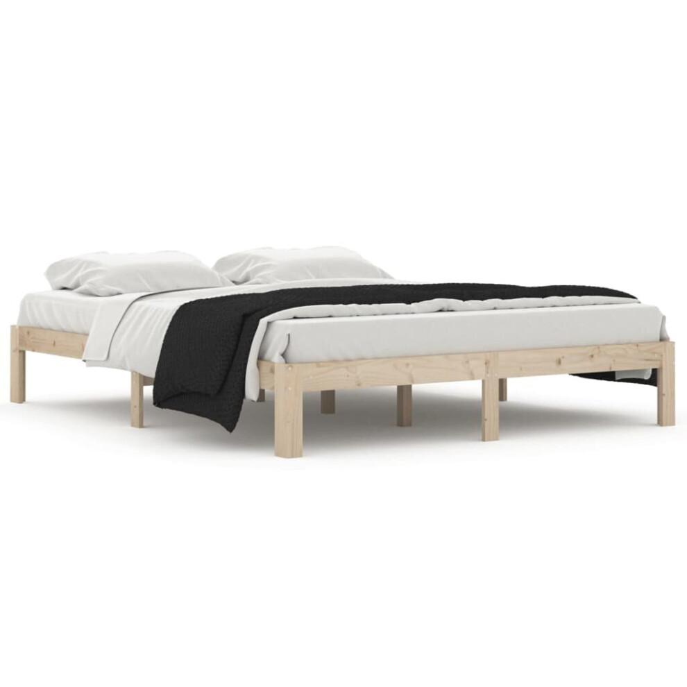 Vidaxl (Brown, 160 X 200 Cm) Solid Wood Pine Bed Frame Bed Base Furniture Multi Colours Multi Sizes