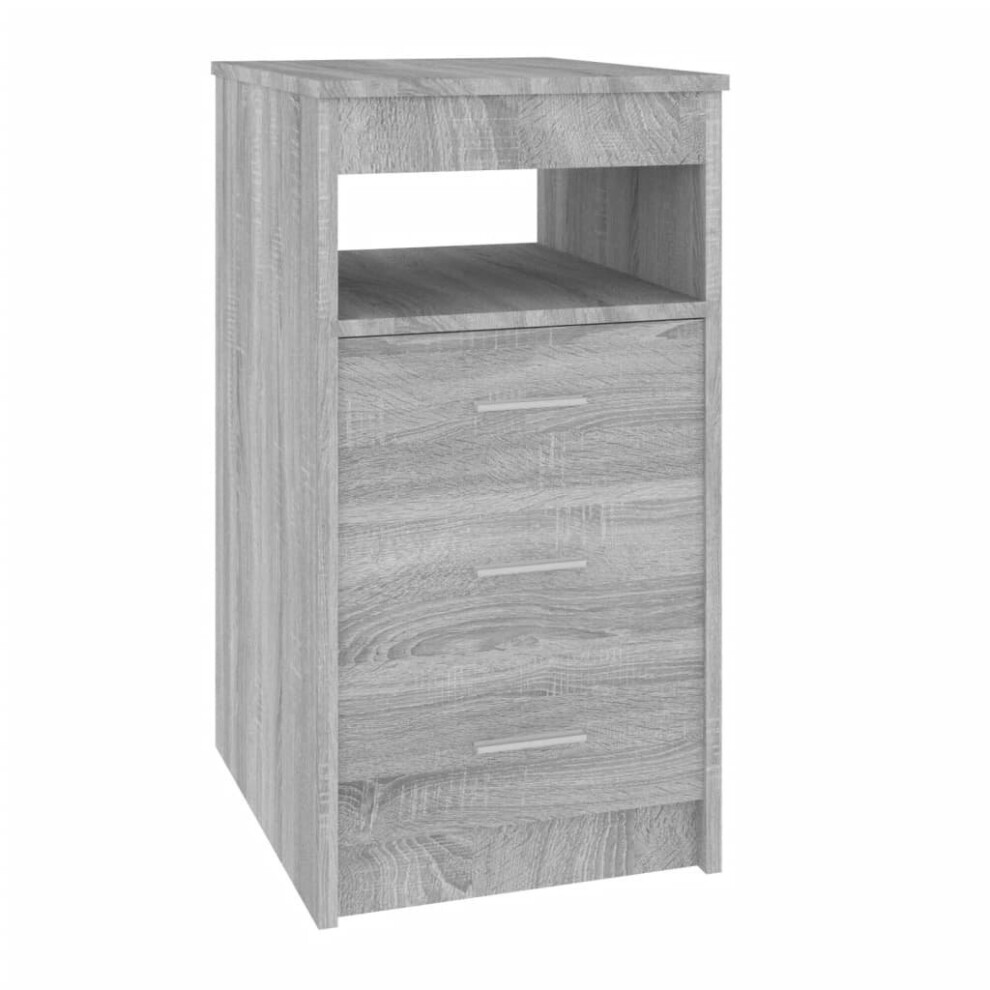 (grey sonoma) vidaXL Drawer Cabinet Engineered Wood Storage Cabinet Furniture Multi Colours