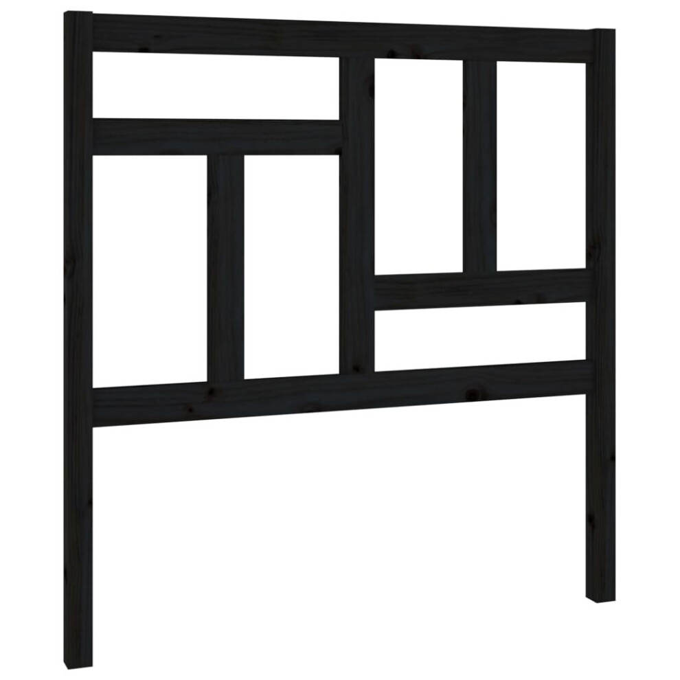 Vidaxl (Black, 95.5 X 4 X 100 Cm) Bed Headboard Home Bedroom Decorative Bed Header Panel Solid Wood Pine