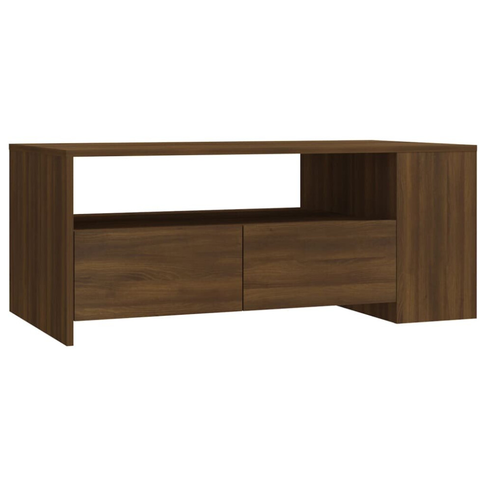 (brown oak) vidaXL Coffee Table Couch Table Indoor Furniture Engineered Wood Multi Colours