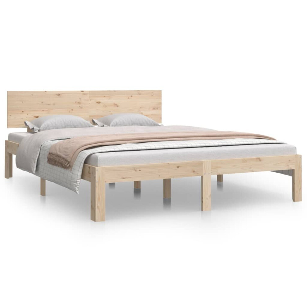 (brown, 140 x 190 cm) vidaXL Solid Wood Pine Bed Frame Bedroom Furniture Multi Colours Multi Sizes