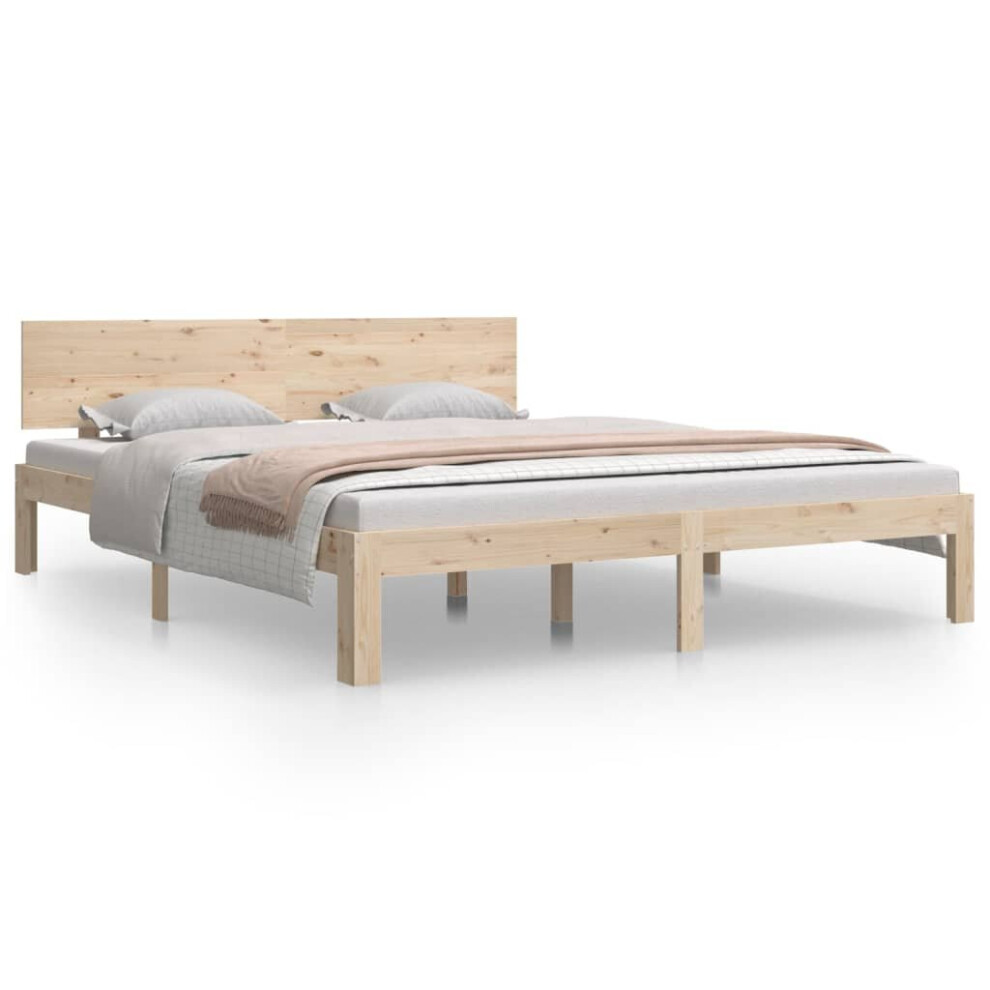 (brown, 160 x 200 cm) vidaXL Solid Wood Pine Bed Frame Bedroom Furniture Multi Colours Multi Sizes