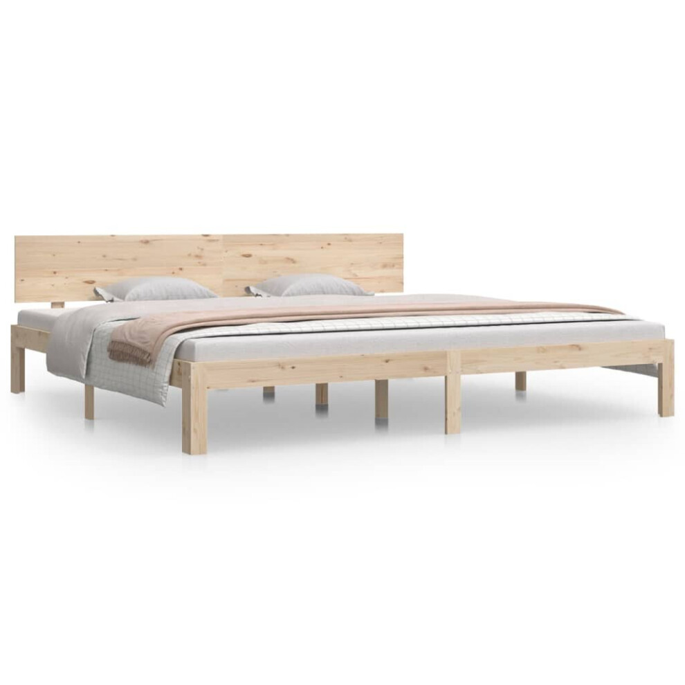 Vidaxl (Brown, 200 X 200 Cm) Bed Frame Bedroom Bed Base Bedstead Mattress Foundation Solid Wood
